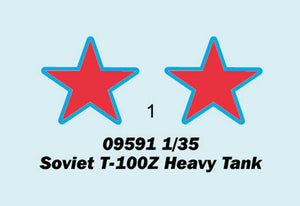 Trumpeter 09591 Soviet T-100Z Heavy Tank 1/35 – zdjęcie 3