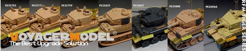 Maquette Voyager PE35965 Char Tiger I allemand de la Seconde Guerre mondiale, production tardive, pour RFM 5015, échelle 1/35  – image 18