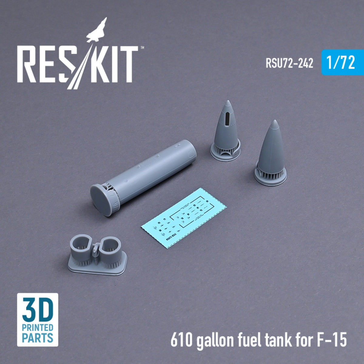 Réservoir de carburant RESKIT RSU72-0242 de 610 gallons pour F-15 (1 pièce) (imprimé en 3D) 1/72 – image 2