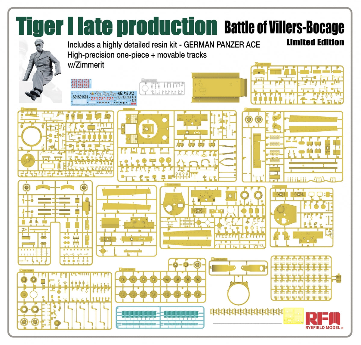 Rye Field Model 5101 Tiger I Late Production Battle of Villers-Bocage Limited Edition 1/35 – zdjęcie 5