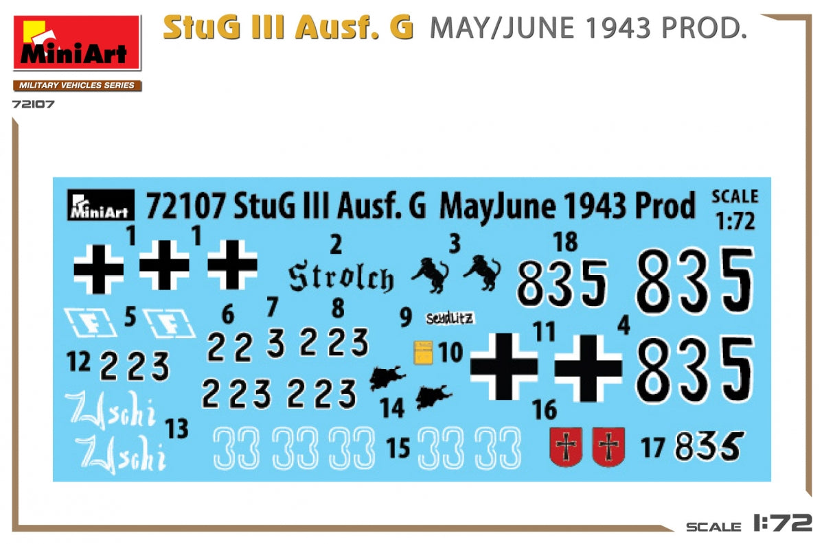 MiniArt 72107 StuG III Ausf. G MAY/JUNE 1943 PROD. 1/72 – zdjęcie 2