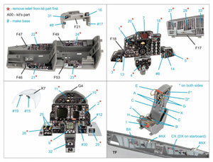Quinta Studio QD48341 F-4G early 3D-Printed &amp;amp; coloured Interior on decal paper (Meng) 1/48 – Bild 2