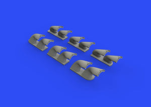 Eduard 632139 P-40 exhaust stacks fishtail 1/32 HASEGAWA – immagine 2