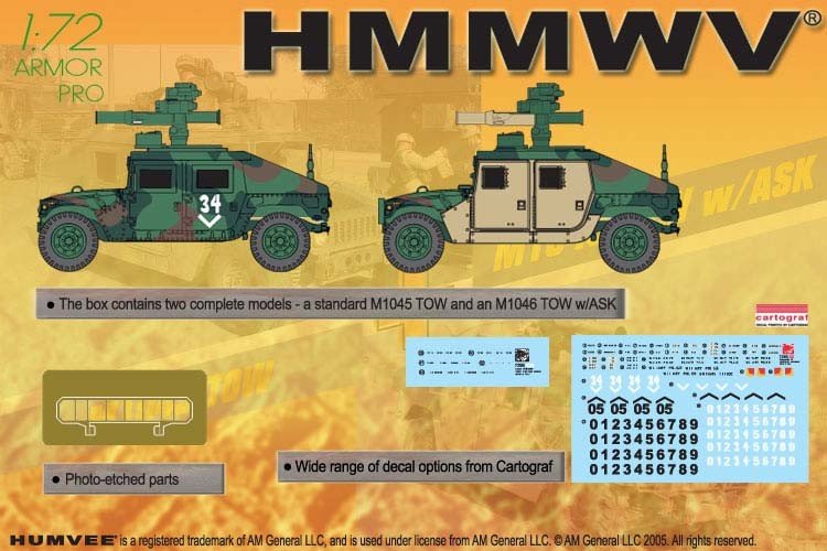 Dragon 7296 HMMWV M1045 TOW + M1046 TOW avec ASK (1/72) – image 2