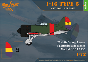 Clear Prop! CP72023 I-16 Type 5 In the sky of Spain STARTER KIT 1/72 – Bild 7