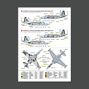 RESKIT RSB48-0011 Su-25 Frogfoot DARK Digital (Pixel) (BLUE 09, 15, 17, 21, 29, 30, 31, 37, 39, 46, 49) Ukrainian Air Forces (Main Decals with Stencils)1/48