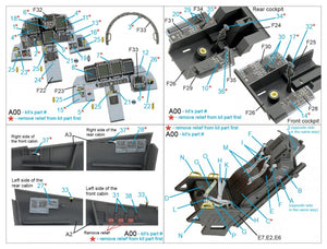 Quinta Studio QD32119 F-15E 3D-Printed &amp;amp; coloured Interior on decal paper ( Tamiya ) 1/32 – immagine 2