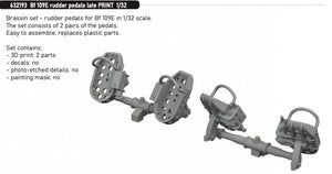 Eduard 632193 Bf 109E rudder pedals late PRINT 1/32 – immagine 4