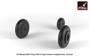 Armory Models AW32014 Mikoyan MiG-15bis Fagot (late) / MiG-17 Fresco wheels w/ weighted tires 1/32 – Bild 5