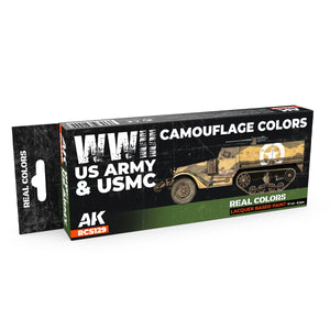 AK Interactive RCS129 WWII US Army &amp;amp; USMC Camouflage Colors 8x17ml