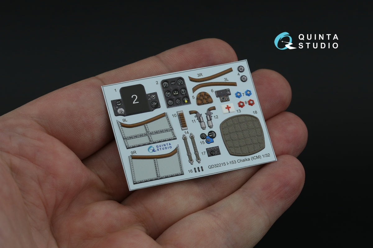 Quinta Studio QD32215 I-153 3D-Printed coloured Interior on decal paper (ICM) 1/32 – immagine 5