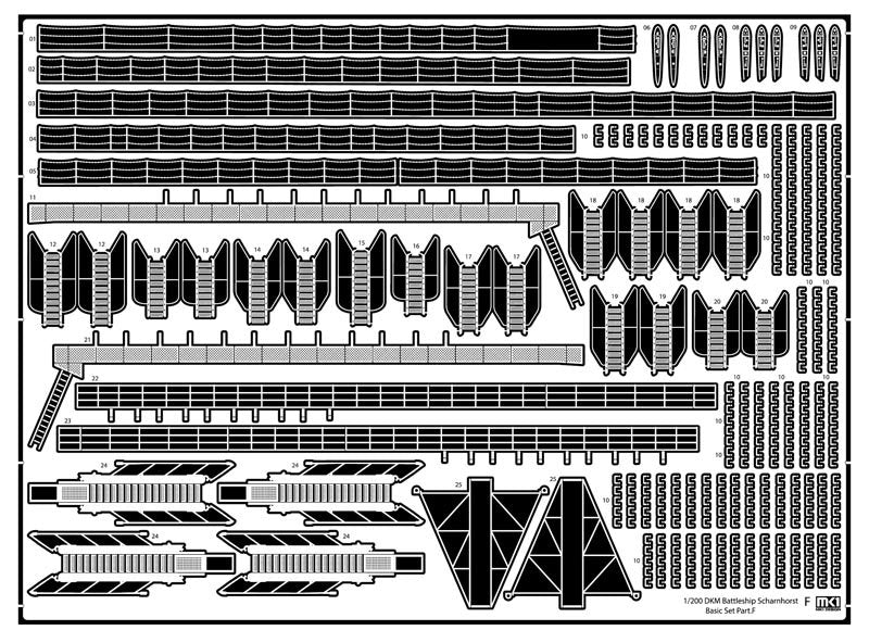 MK1 Design MD-20025 DKM Battleship SCHARNHORST VALUE PACK for Trumpeter 1/200 – zdjęcie 16