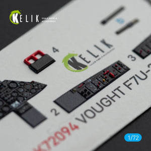 KELIK K72094 Vought F7U-3M Cutlass - interior 3D decals for Fujimi kit 1/72 – zdjęcie 2