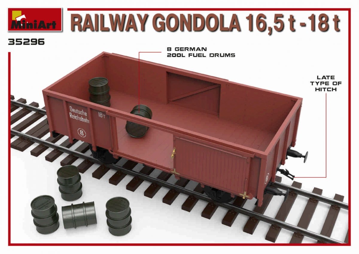 MiniArt 35296 RAILWAY GONDOLA 16,5-18t 1/35 – Bild 8