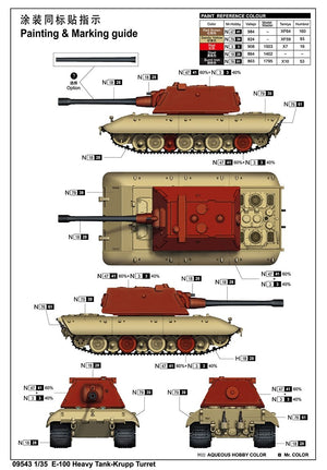 Trumpeter 09543 E-100 Heavy Tank Krupp Turret 1/35 – image 2