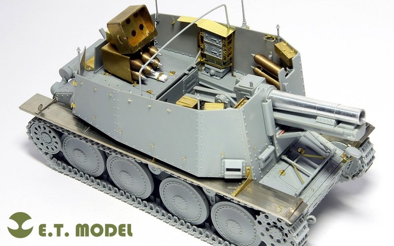 E.T. Model E35-005 WWII German Sd.Kfz.138/1 Ausf.H 15cm sIG33/1 “Grille” (For DRAGON 6470) 1/35 – zdjęcie 9