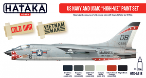 Hataka HTK-AS18 US Navy and USMC „high-viz” Paint Set (6x17ml)