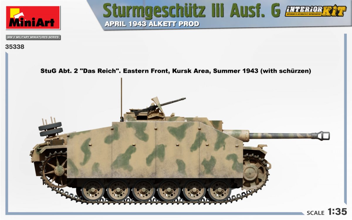 Mini Art 35338 Sturmgeschutz III Ausf. G AVRIL 1943 ALKETT PROD. KIT INTÉRIEUR 1/35 – image 7