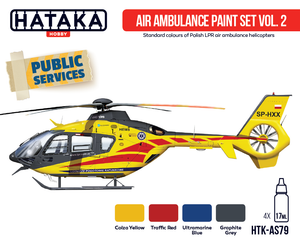 Hataka HTK-AS79 Air Ambulance (HEMS) paint set vol. 2 4x17ml – immagine 2