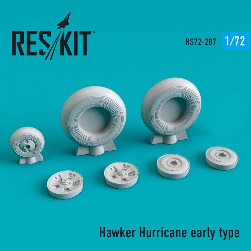 RESKIT RS72-0287 Jeu de roues Hawker Hurricane type ancien 1/72
