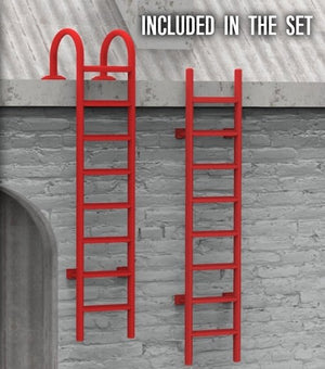 RT-Diorama 35655 3D Resin Print: Industrial Ladders 1/35 – immagine 2