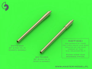 Master GM-72-003 British QF 2-pdr (40mm) - version Mk.IX (smooth barrel) + Besa MG tips - for Crusader Mk.I/II, early Valentine, Matilda II, and other AFV 1/72 – immagine 2