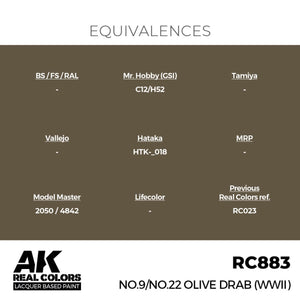 AK Interactive RC883 n° 9/n° 22 Vert olive (Seconde Guerre mondiale) 17 ml – image 3