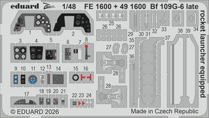 Eduard FE1600 Messerschmitt Bf-109 G-6 Late (Rocket Launcher Equipped) Zoom Set for TAMIYA 1/48