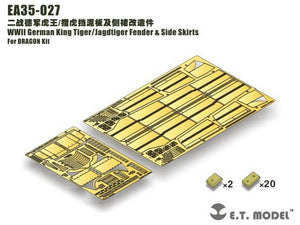 E.T. Model EA35-027 WWII German King Tiger/Jagdtiger Fender &amp;amp; Side Skirts For DRAGON Kit 1/35 – Bild 6