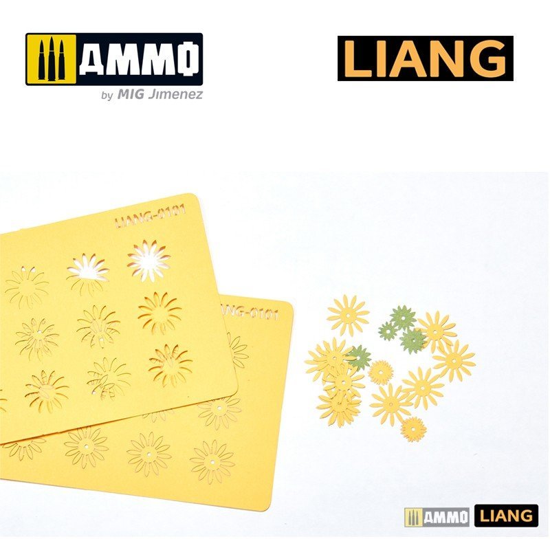Liang 0101 Tournesols en papier pour dioramas (pièces imprimées au laser et en 3D) – image 7