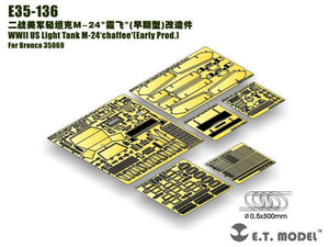 E.T. Model E35-136 WWII US Light Tank M-24 chaffee (Early Prod.) For Bronco 35069 1/35