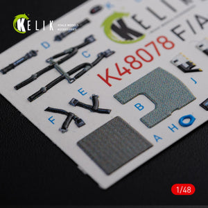 KELIK K48078 F/A-18F Super Hornet interior 3D decals for MENG kit 1/48 – imagen 12