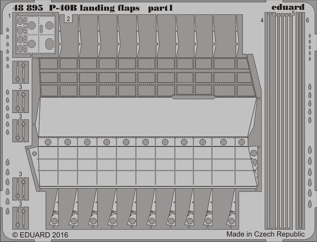 Eduard 48895 P-40B landing flaps AIRFIX 1/48