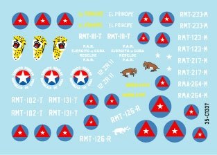 Star Decals 35-C1337 Tanks &amp;amp; AFVs in Cuba # 1. M4A3E8 Sherman, A34 Comet, Staghound, Greyhound, M3A1 Scout Car, M3A1 Stuart.1/35 – immagine 2
