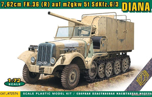 ACE 72574 7,62cm FK.36 (R) auf mZgkw 5t &amp;quot;Diana&amp;quot; Sd.Kfz. 6/3 1/72