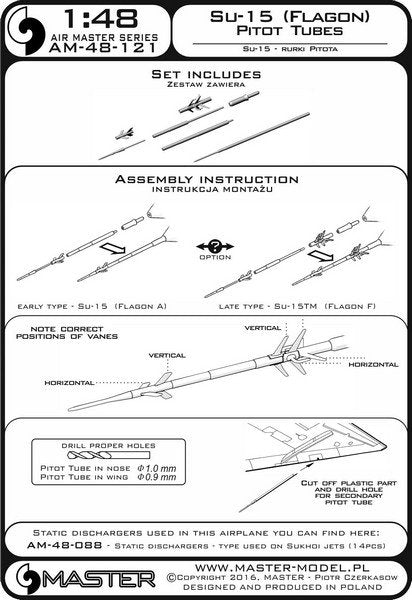 Master AM-48-121 Su-15 (Flagon) - Pilot Tubes 1/48 – Bild 5