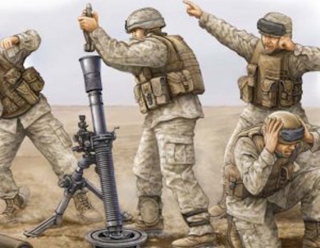 Trumpeter 00423 Modern US Marine M252 Mortar Team 1/35