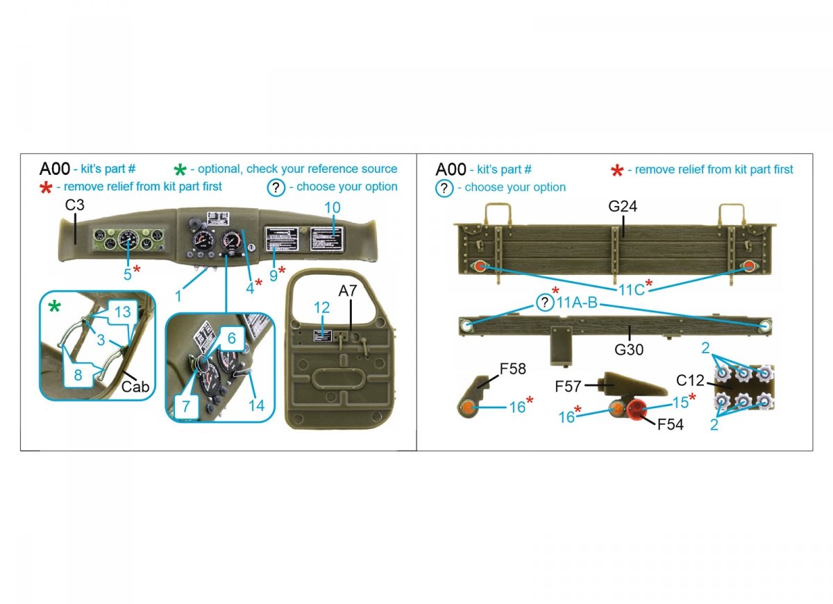 Quinta Studio QD35086 ZiL-157 family 3D-Printed &amp;amp; coloured Interior on decal paper (Trumpeter) 1/35 – Bild 2