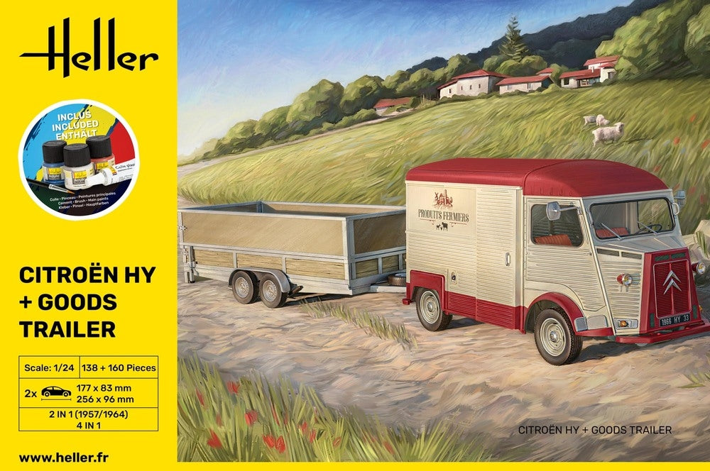 Heller 52331 Starter Kit Citroen Hy + Goods Trailer 1/24 – Bild 2