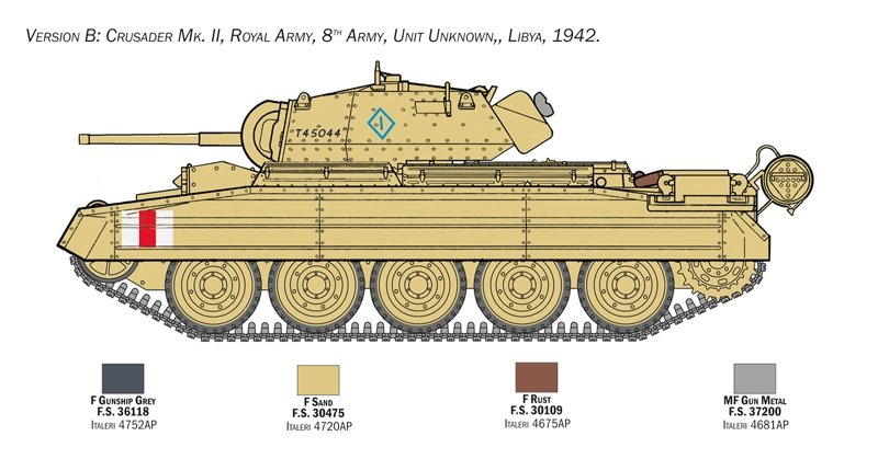 Italeri 6579 Crusader II avec infanterie de la 8e armée, échelle 1/35 – image 3