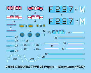 Trumpeter 04546 HMS TYPE 23 Frigate Westminster F237 1/350 – immagine 4