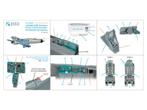 Quinta Studio QD+48578 MiG-21MF Fishbed-J (Gorkiy plant) 3D-Printed &amp;amp; coloured Interior on decal paper (Eduard) (with 3D-printed resin parts) 1/48 – imagen 2