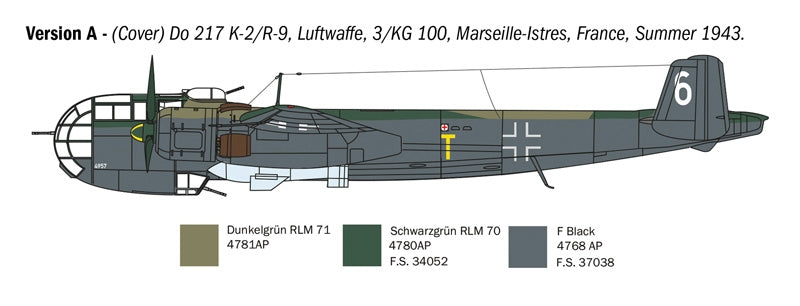 Italeri 1488 DO 217 K-1/K-2 with FRITZ X 1/72