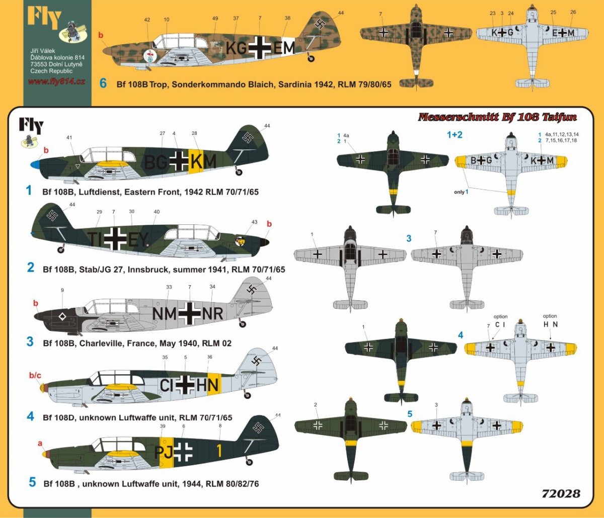 Fly 72028 Messerschmitt Bf 108B/D Taifun 1/72 – Bild 3