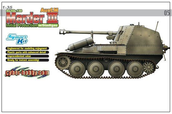Cyber Hobby 6468 Sd.Kfz.138 Marder III Ausf.M Initial Production w Stadtgas 1/35