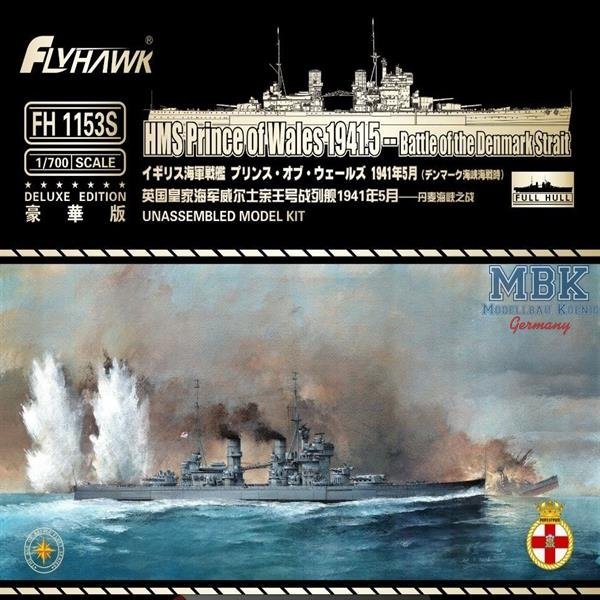 FlyHawk Model FH1153s HMS Prince of Wales May 1941 - deluxe 1/700