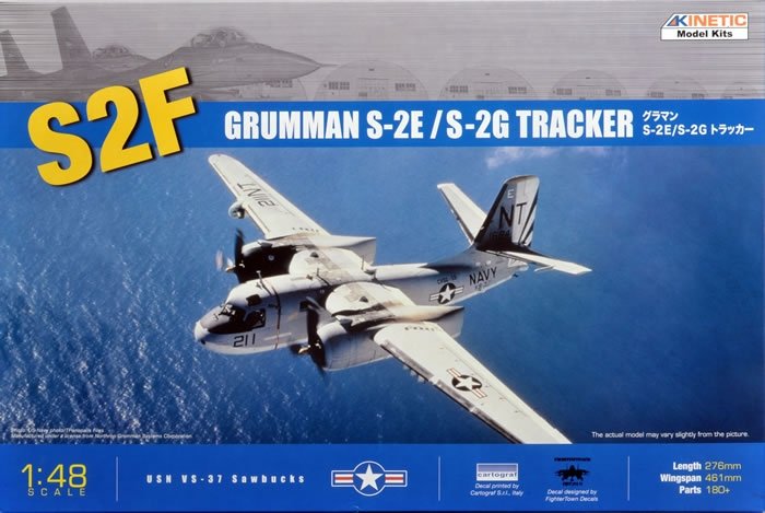 Kinetic K48024 Grumman S-2F S-2E S-2G Tracker 1/48