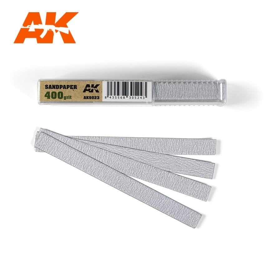 AK Interactive AK9023 PAPIER DE SABLAGE GRAIN 400 (SÈCHE)