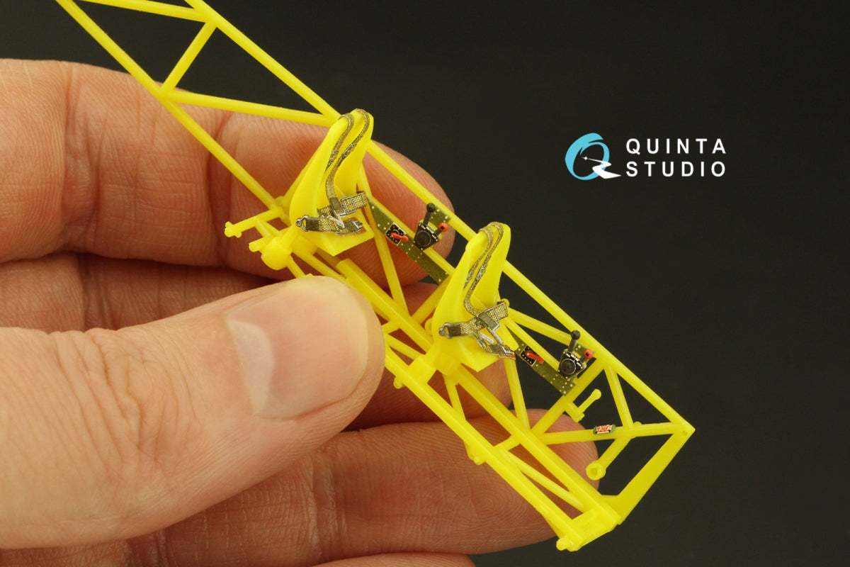 Quinta Studio QD48360 Stearman Pt-17 Kaydet 3D-Printed &amp;amp; coloured Interior on decal paper (Revell) 1/48 – immagine 6