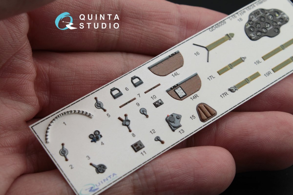 Quinta Studio QD48009 I-16 type 18/24 3D-Printed &amp;amp; coloured Interior on decal paper (for all kits) 1/48 – imagen 4